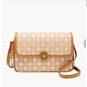 FOSSIL Jasmine Flap Crossbody Purse with strap. 10.25”x3.63”Wx7.13”H